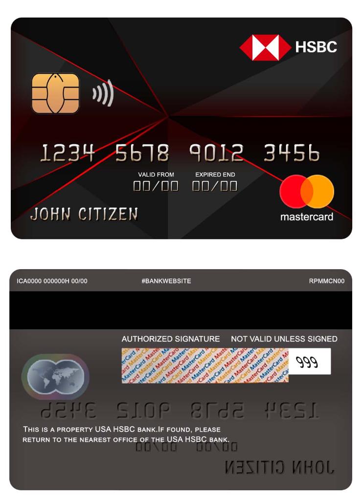 USA HSBC bank mastercard